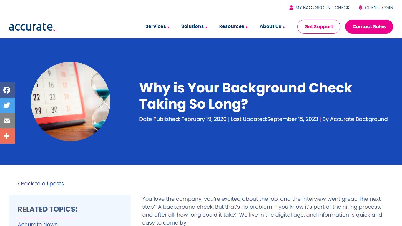 Why is Your Background Check Taking So Long? - Accurate